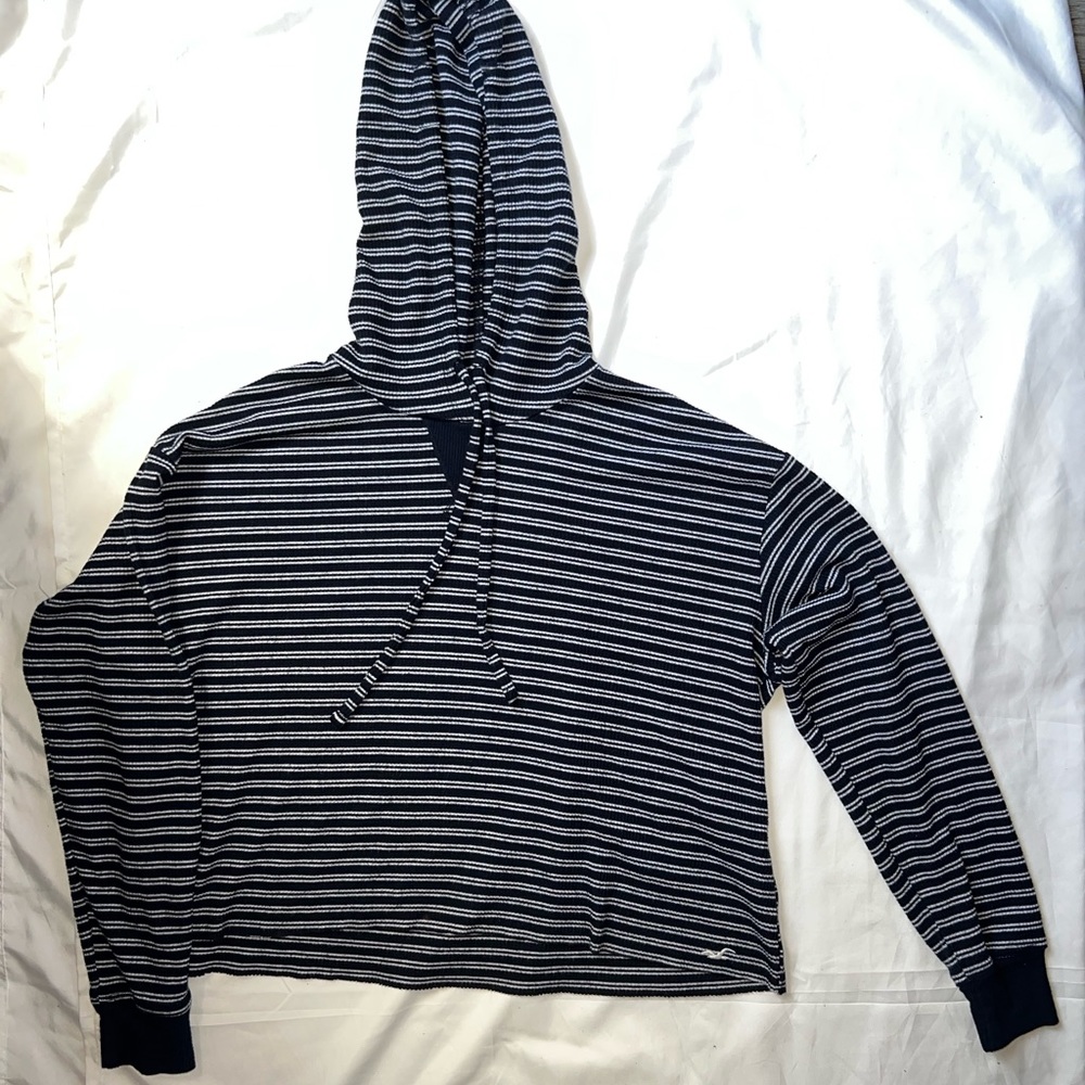 Hollister Cropped Waffle Hoddie